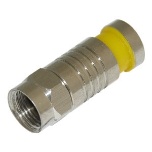 RG6 - Compression F Connector -- Yellow Color (50pcs/Bag)