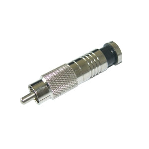 RG6 - Push on RCA Plug, Metal (50pcs/Bag)