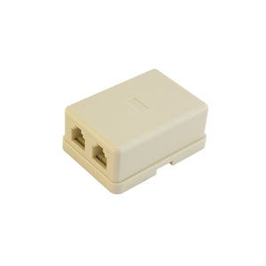 Digiwave Dual Baseboard Jack (6P4C)