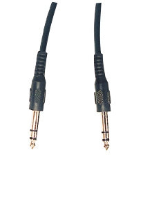 6.35mm Stereo Male to 6.35mm Stereo Male Cable 1.8m