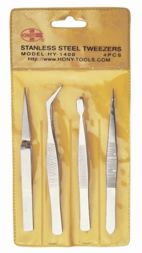 HV Tools 4 pcs Stanless Steel Tweezers