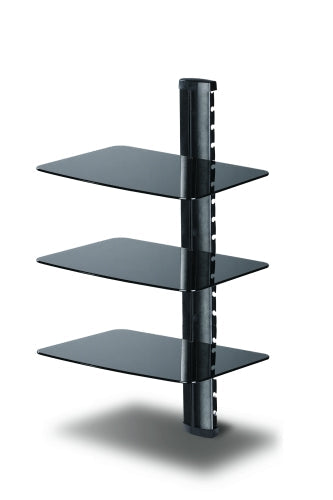TygerClaw 3-Layers DVD Stand with Black Color Glass