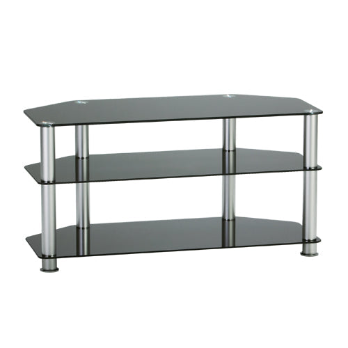 TygerClaw 3-Layers TV Stand with Black Color Glass
