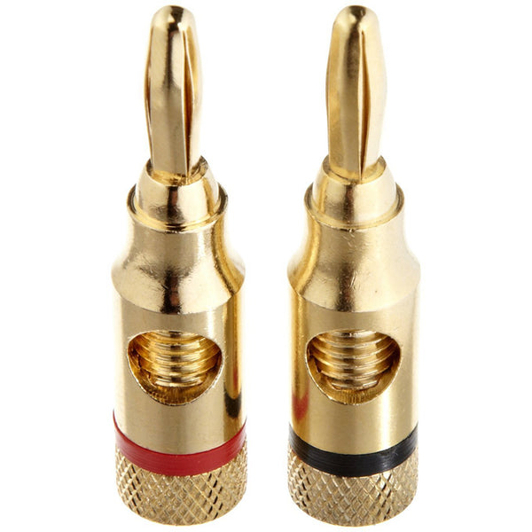 Gold Plated Banana Plug (All Metal) (2pcs/PK)