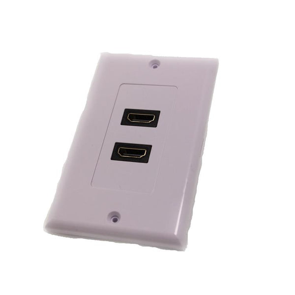 Digiwave Dual HDMI Wall Plate (White)