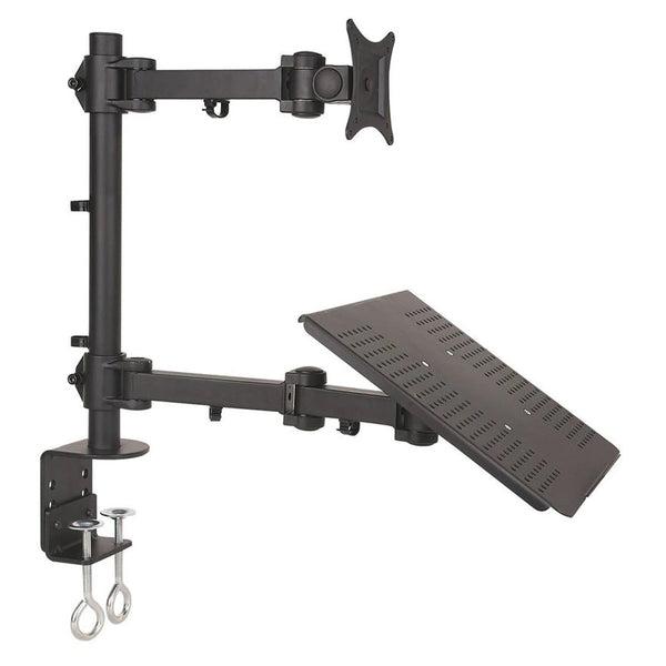 TygerClaw "LCD66001T" Single Arm Monitor Desk Mount with Laptop Holder