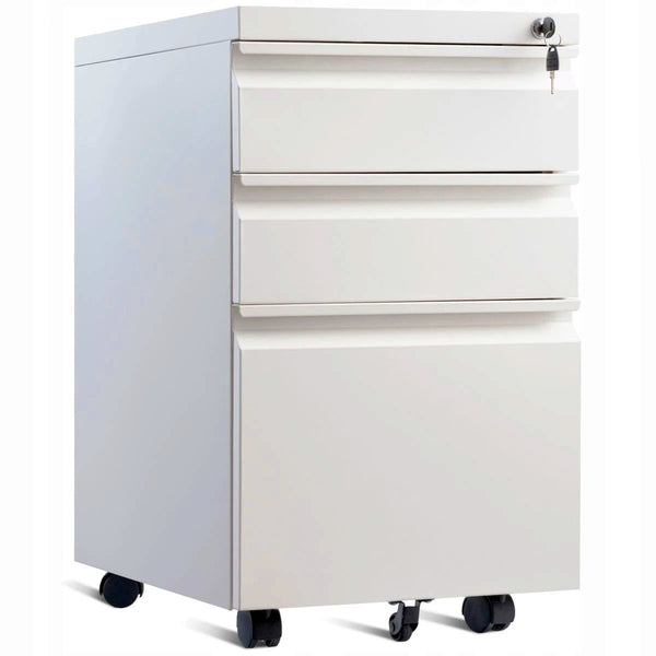 TygerClaw "LCD84120CB" 3-Drawer Wheeled Mobile File Cabinet with Lock