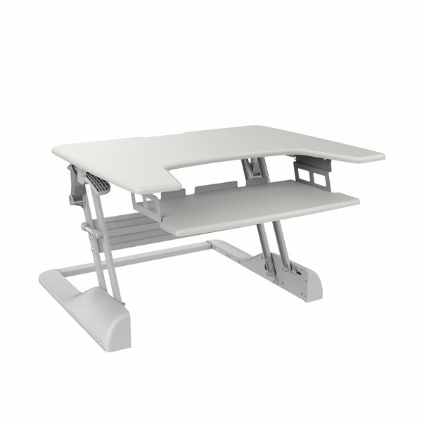 TygerClaw Sit-Stand Desktop Workstation Stand (White)